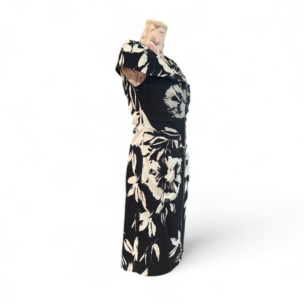 Joseph Ribkoff Navy-White Dress - Picture 4 of 6